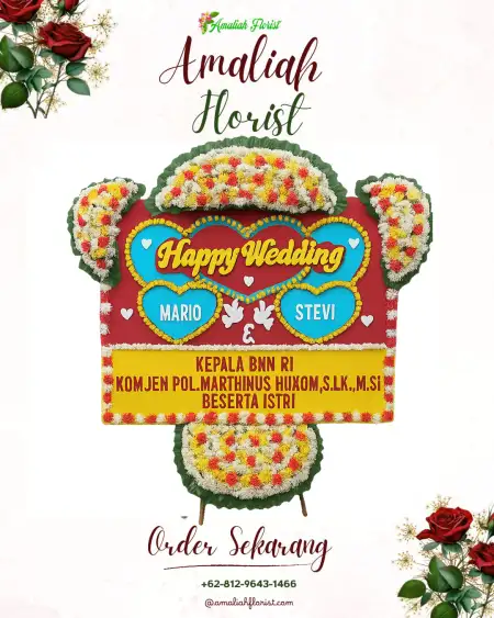 Papan Bunga Pernikahan Kao Teluk